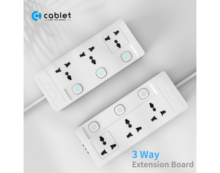 CABLET SPIKE 3 SOCKET 3 SWITCH 4.5M